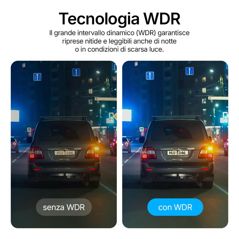 Dash Cam 4K Pro con schermo da 3,94" / Anteriore & posteriore / Videocamera auto con grandangolo 170° / Visione notturna / Monitoraggio parcheggio / Sensore G